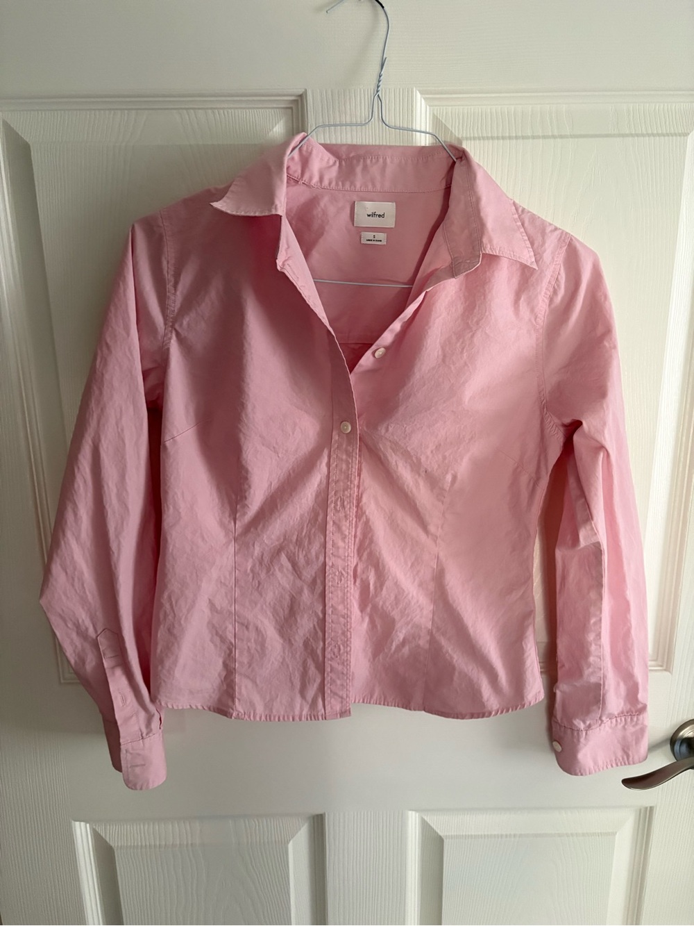 Wilfred Pink Button Down Long Sleeve Shirt Small